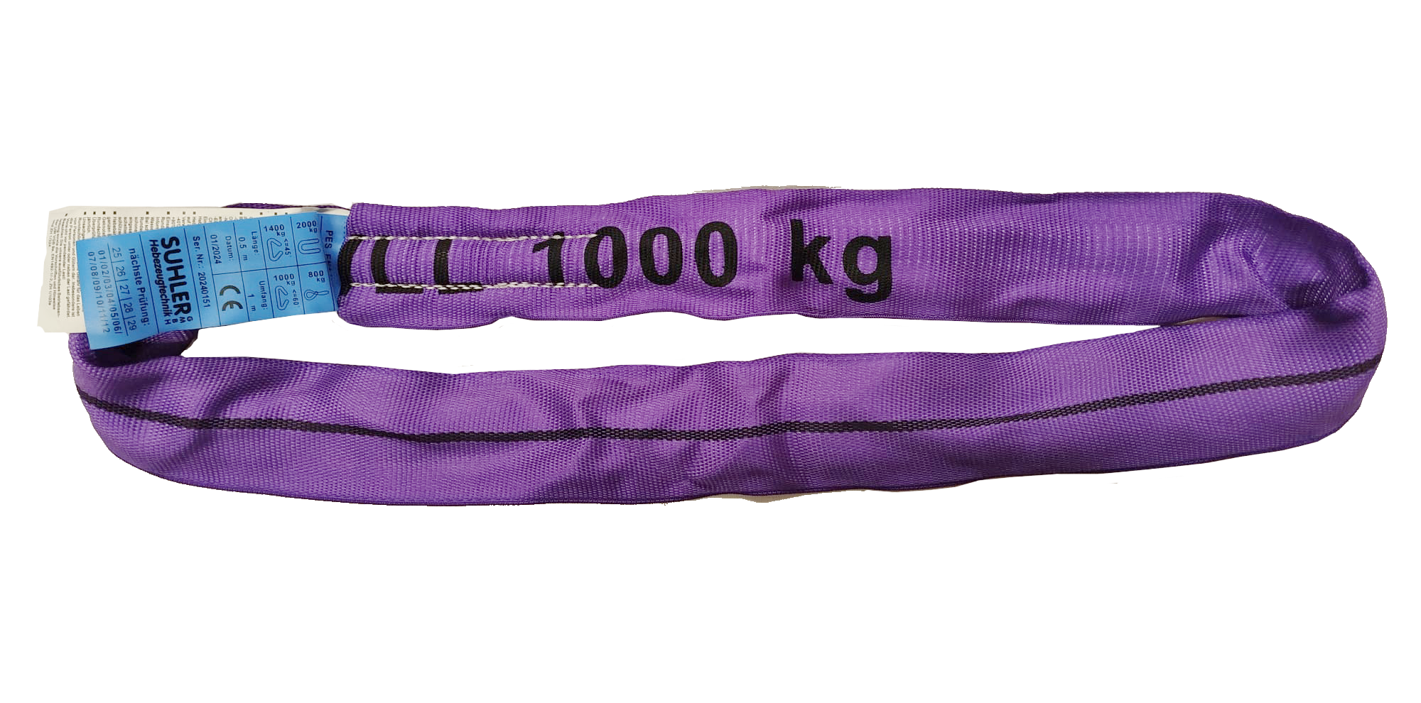 Rundschlinge Hebeband Traglast 1000kg 1t - Anschlagmittel violett